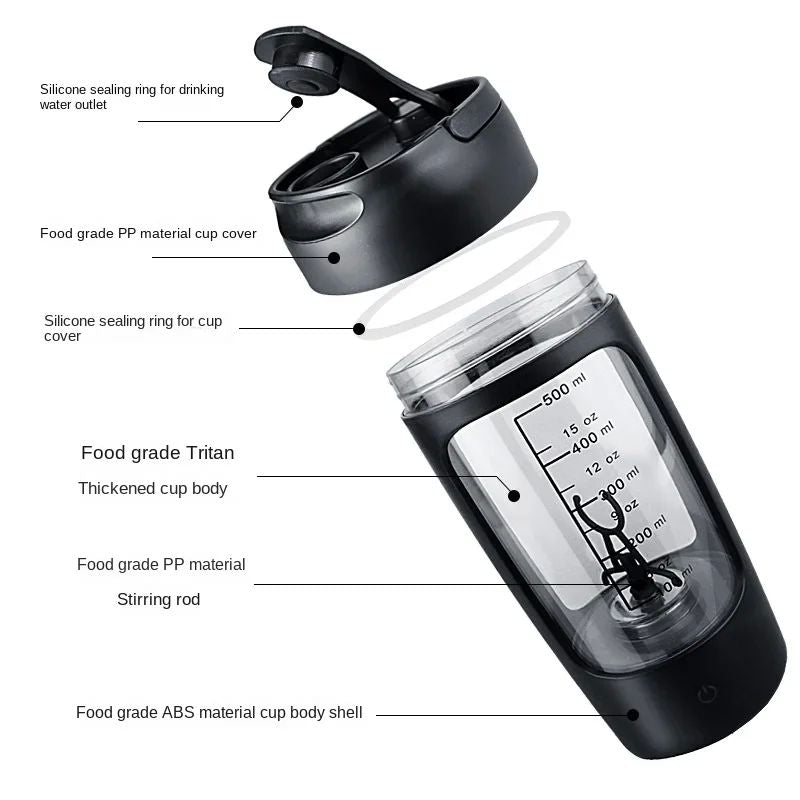 USB Electric Protein Shaker Bottle 650ml