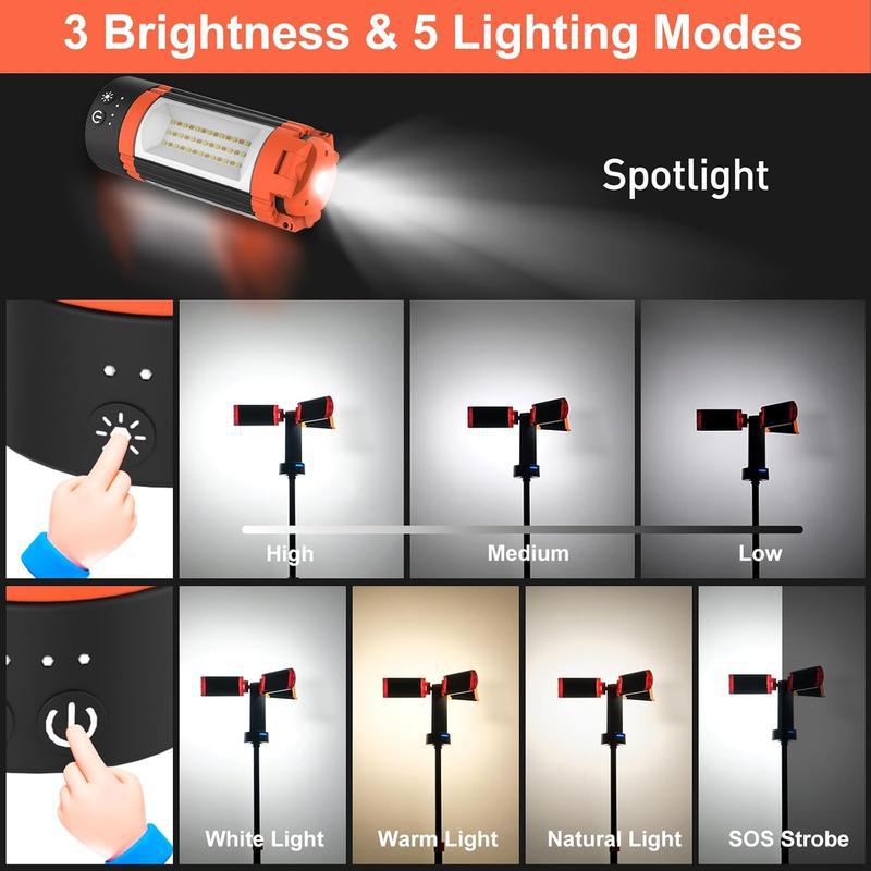 Rechargeable LED Camping Light with Tripod