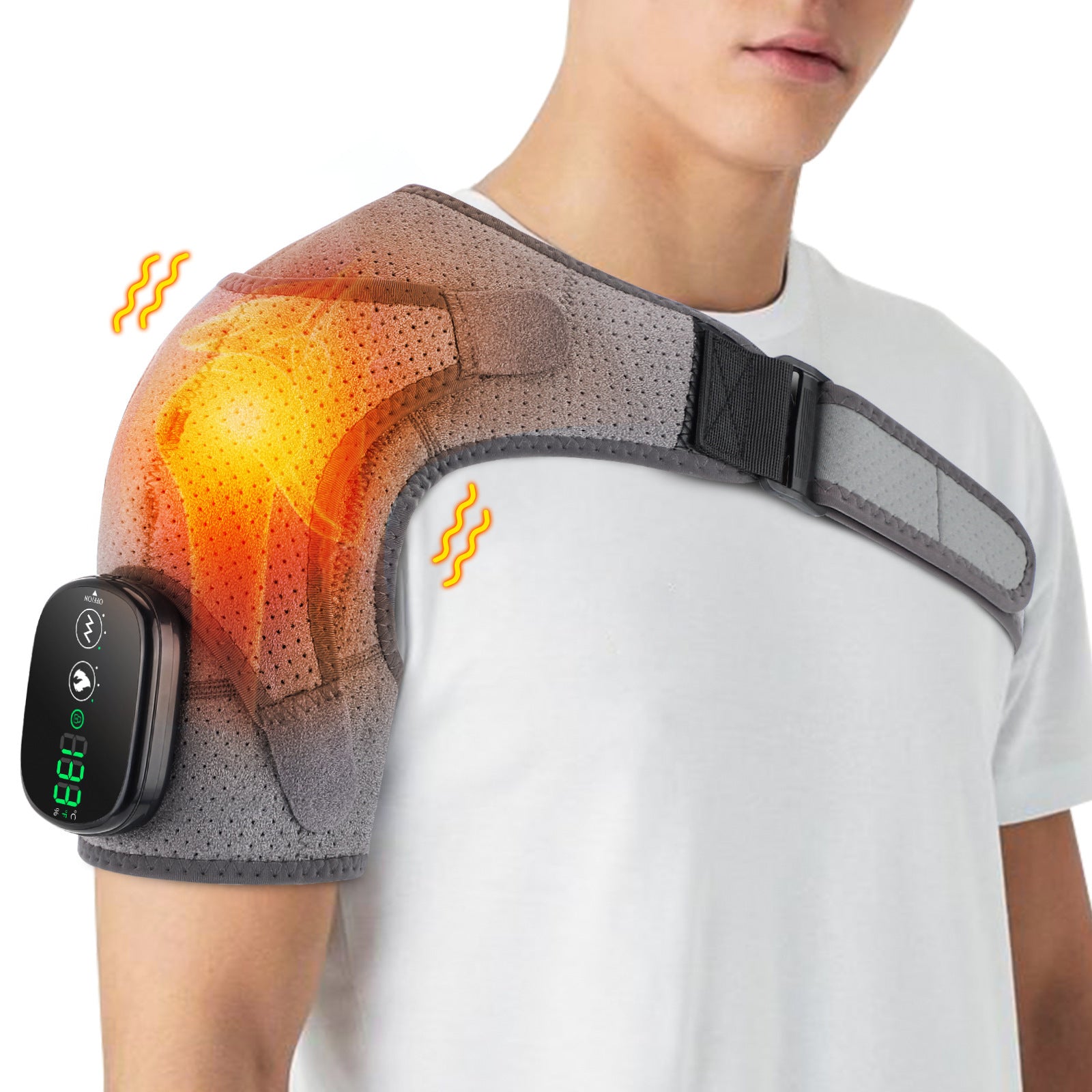 Electric heating shoulder pads for gym use